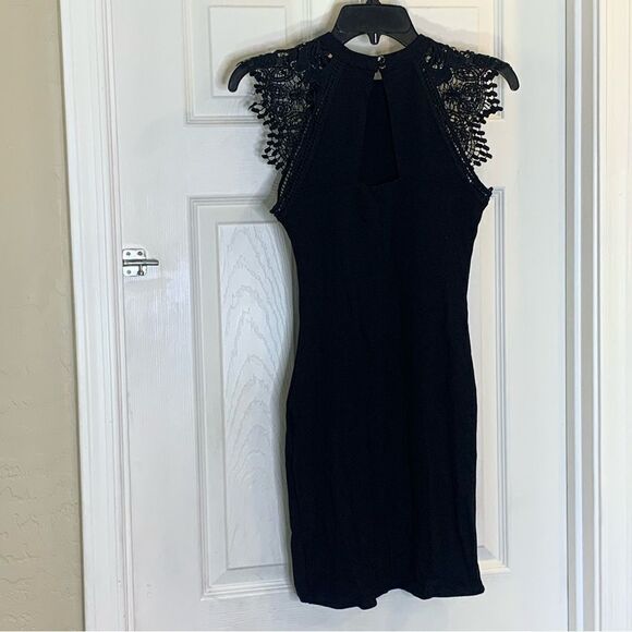 Iris Black Lace Detail Dress Size Small - Picture 4 of 11